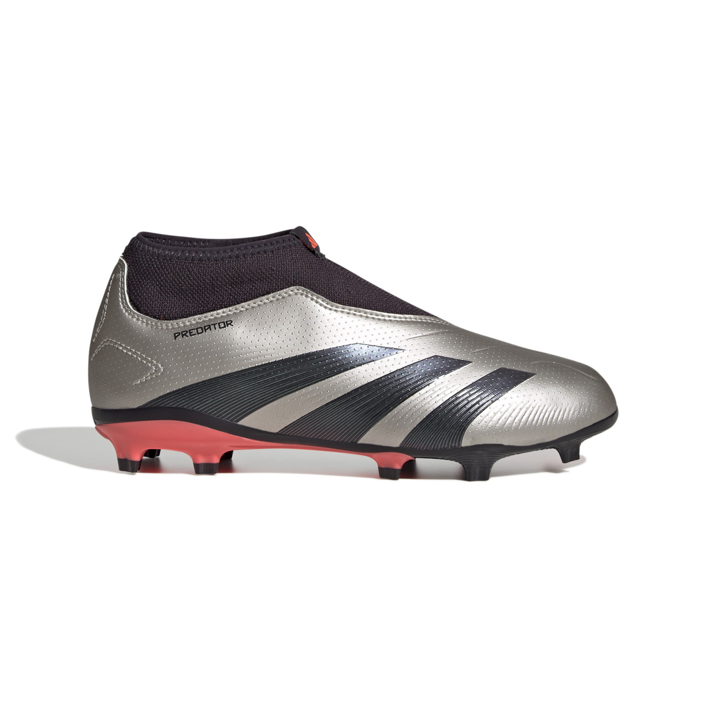 Adidas Predator League Veterloze Gras Voetbalschoenen (FG) Kids Zilver Zwart Roze