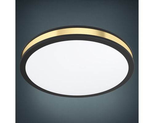 LED plafondlamp 24W 2400 lm 3000K Ø 38 cm Pescaito zwart/goud/wit
