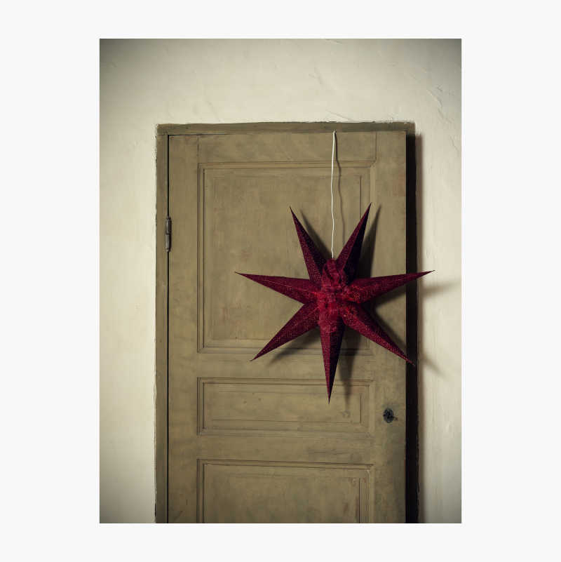Adventsstjerne mørkerød, 60 cm