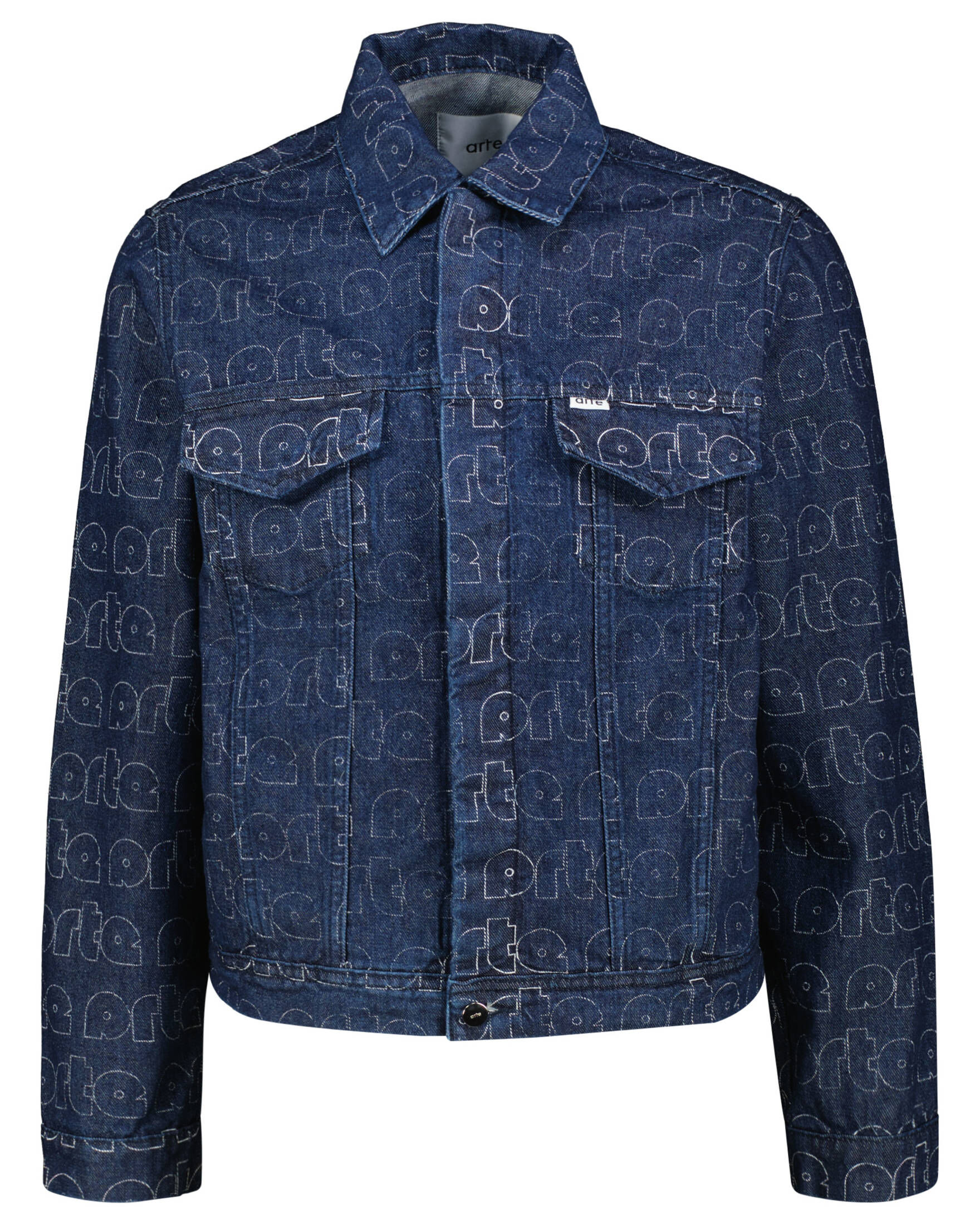 Arte Antwerp| Herren Jeansjacke  ALLOVER LOGO DENIM