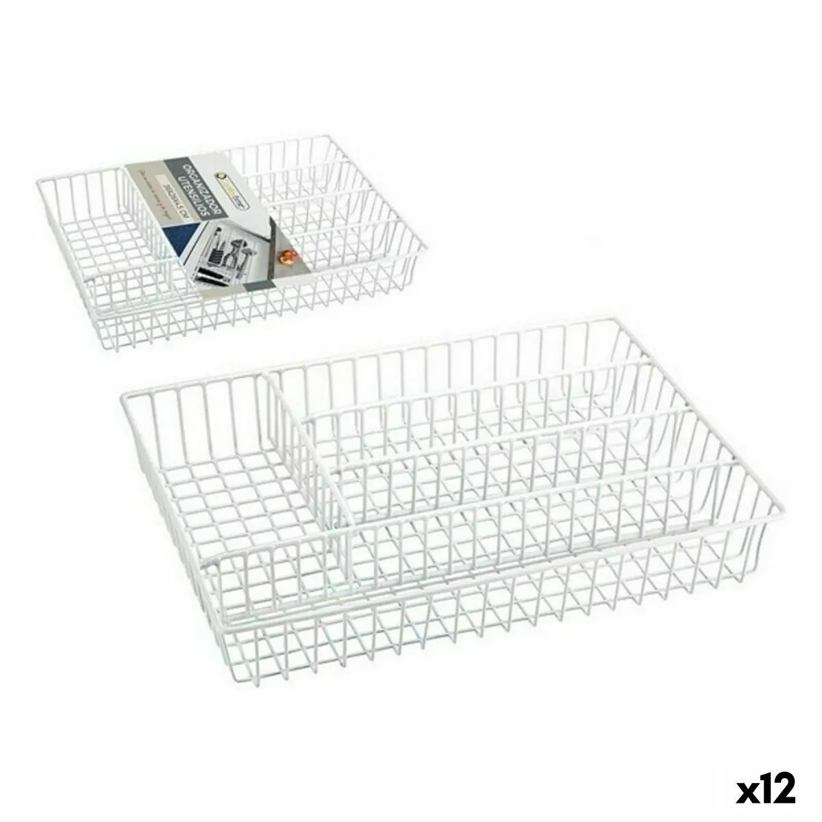Confortime Organisateur Polyvalent Métal - Blanc