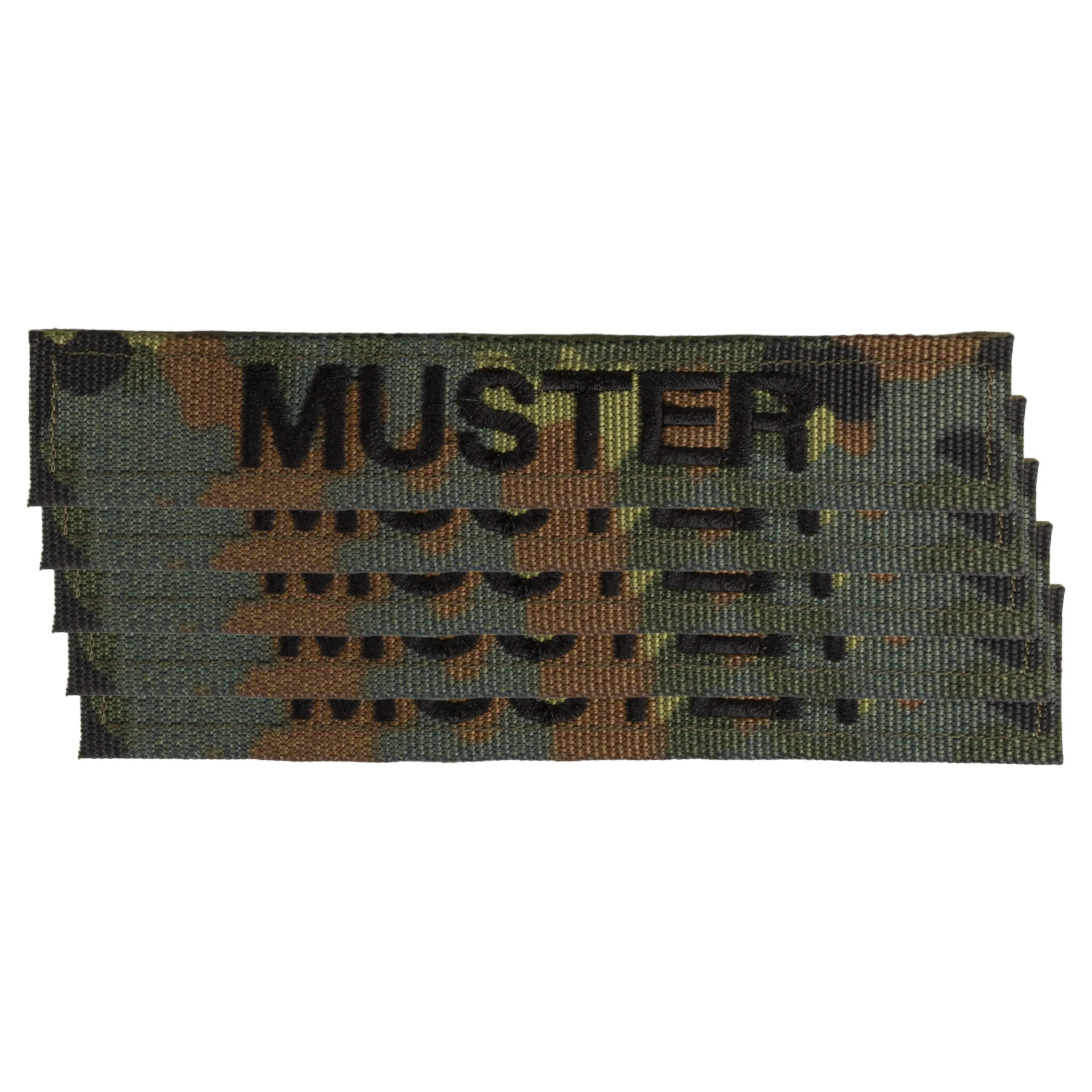 ASMC -  Namensbänder 5er Set flecktarn schwarz