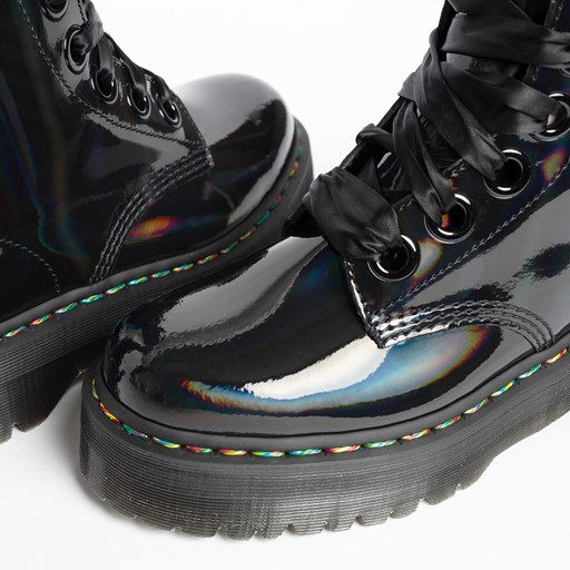 Dr. Martens Molly Rainbow veterboots zwart lak Lak