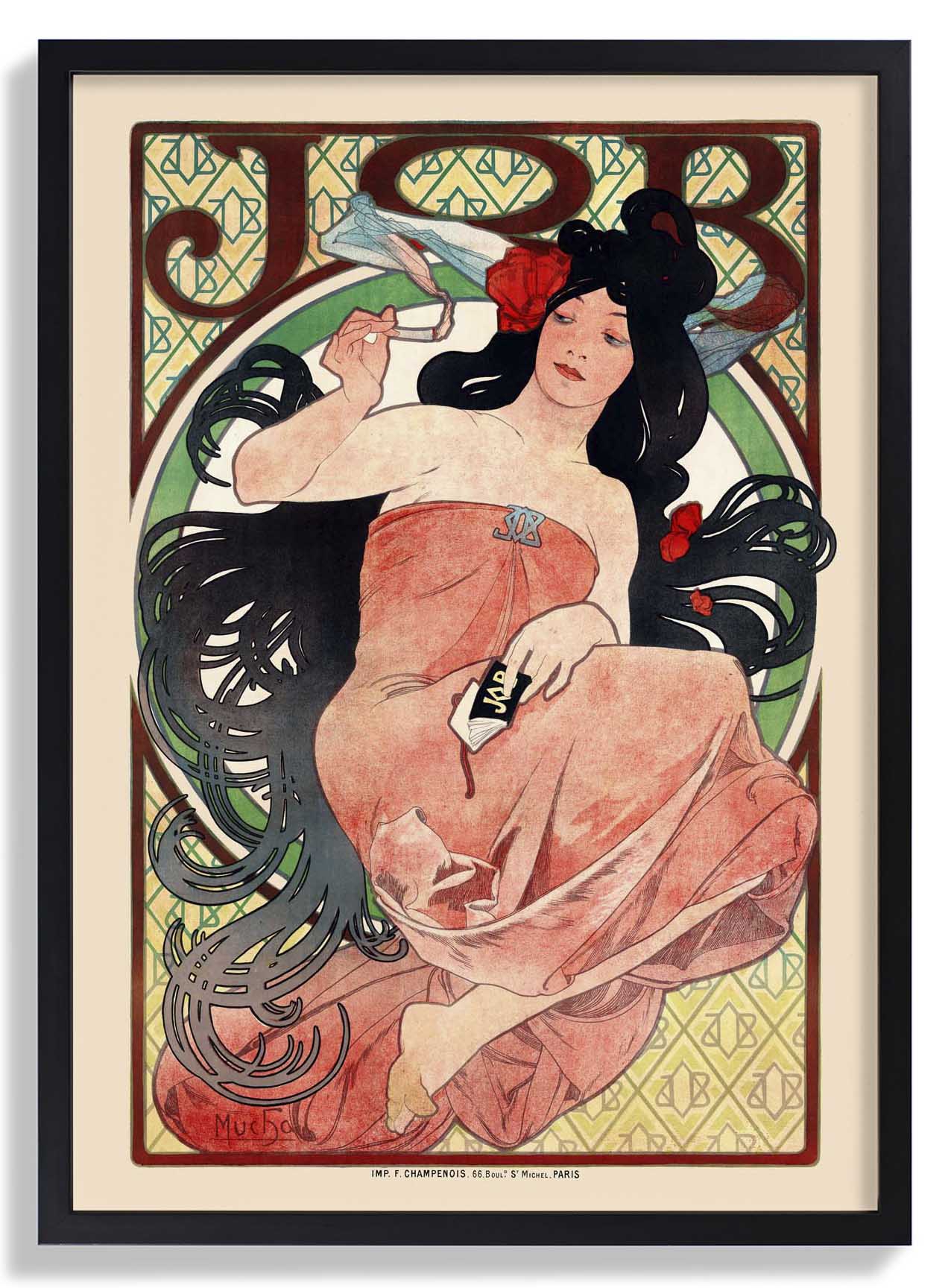 JOB Zigarettenwerbung von Alphonse Mucha