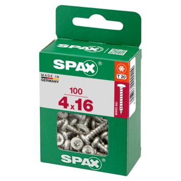 Spax schroef bolkop wirox 4x16 mm 100 stuks