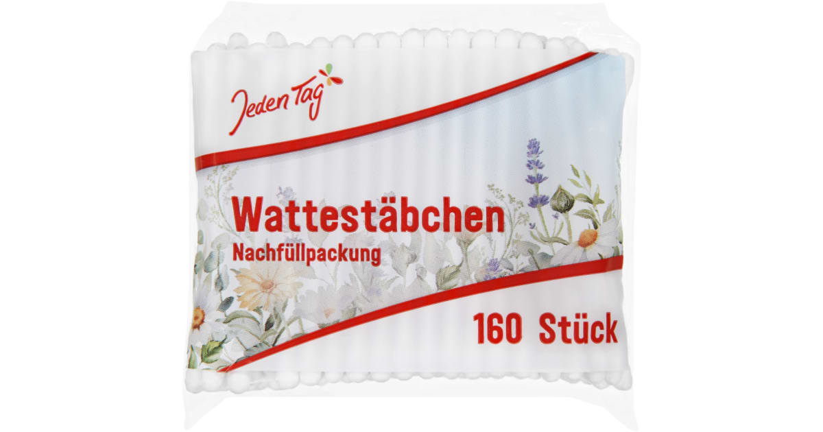 Jeden Tag Wattestäbchen 160 Stück