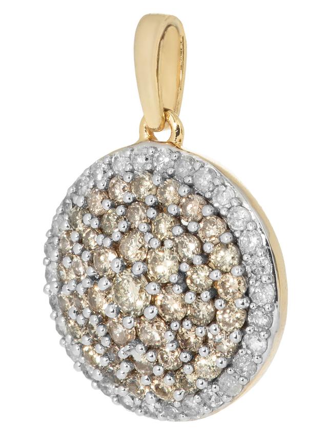 Entourage-Anhänger, 73 Diamanten, Silber 925 vergoldet