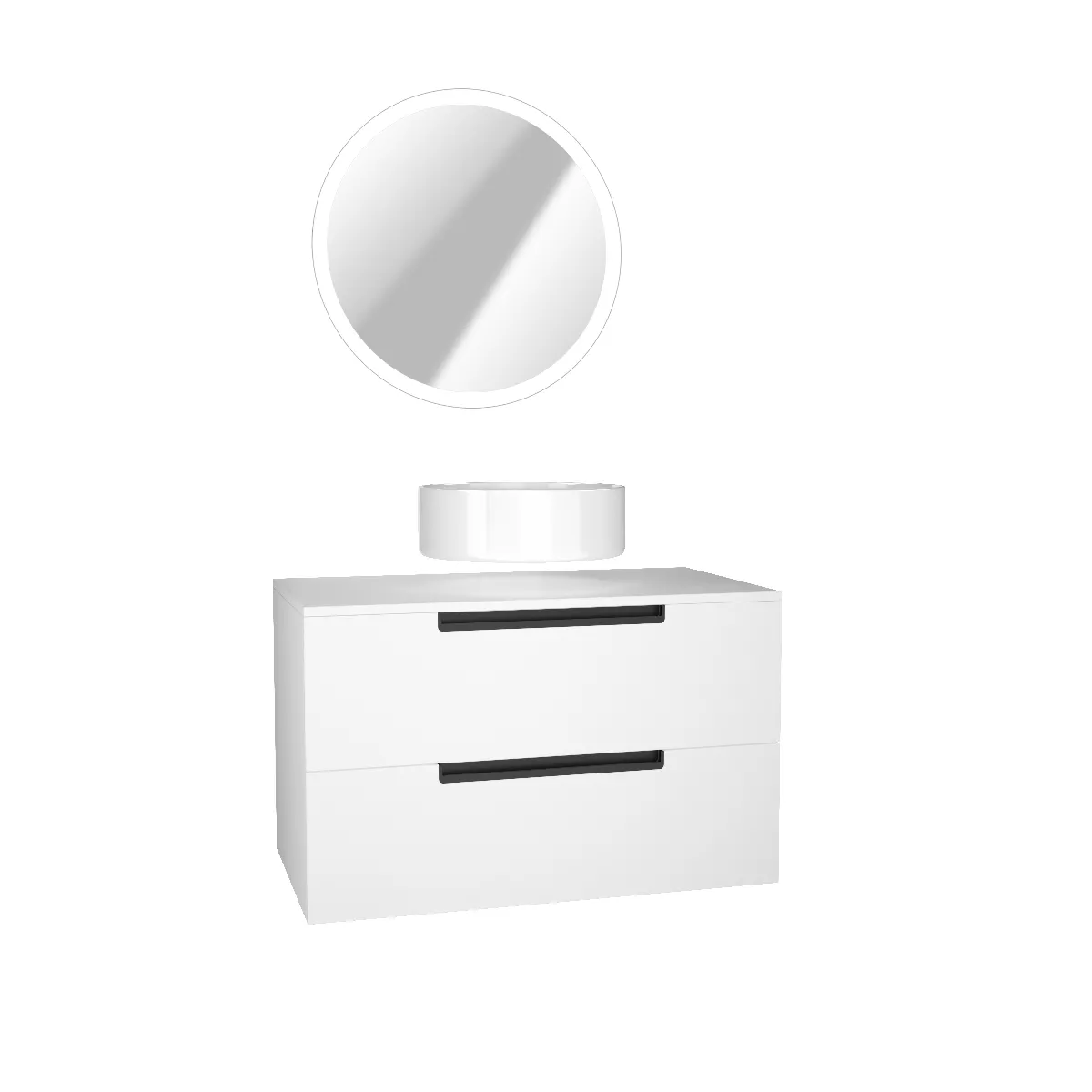 Aurlane Meuble blanc 80 cm