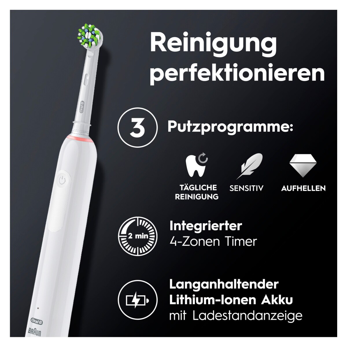 Oral-B Pro Series 3 Elektrische Zahnbürste, White
