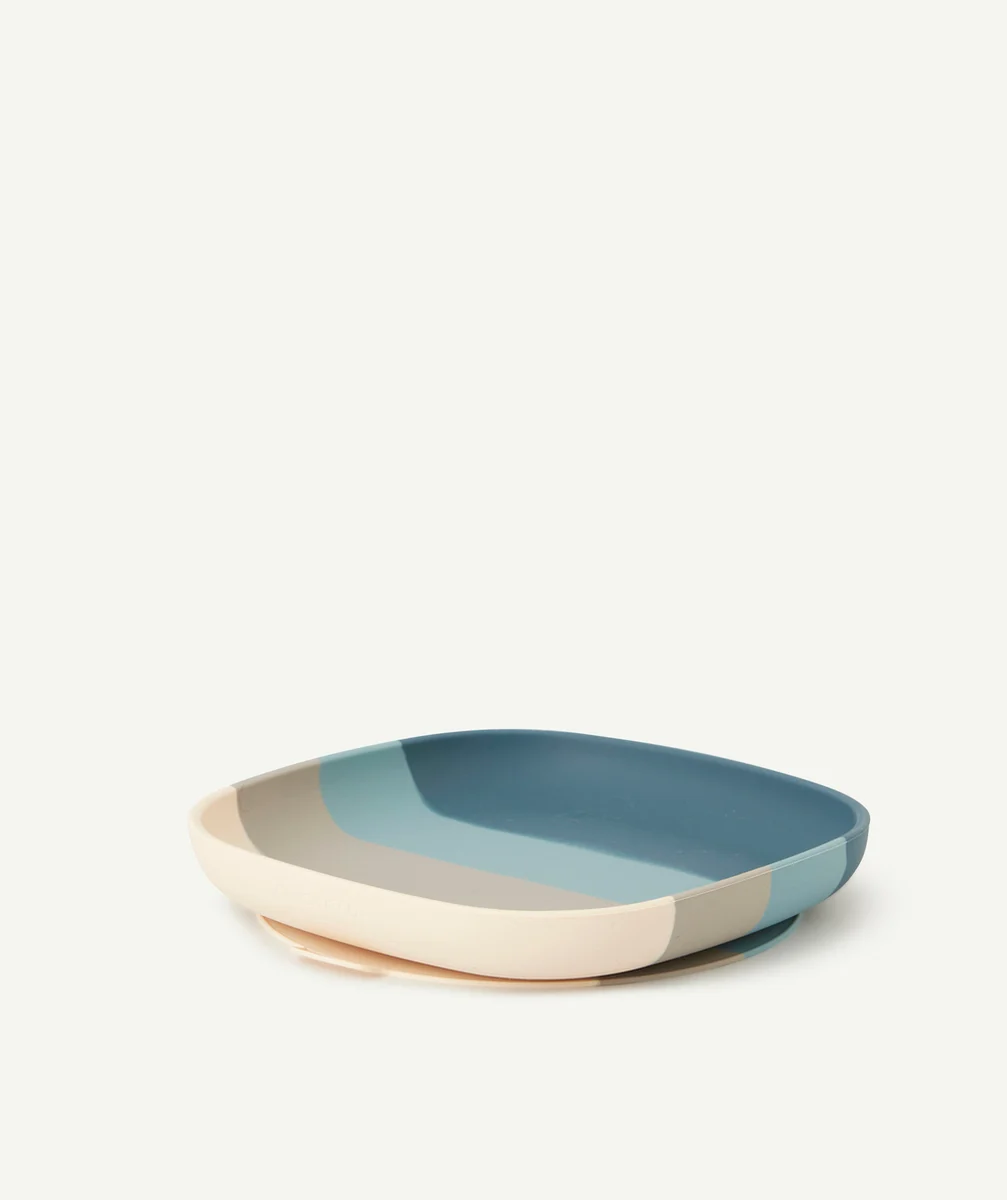 GRECH & CO.ASSIETTE BLEUE ENFANT EN SILICONE