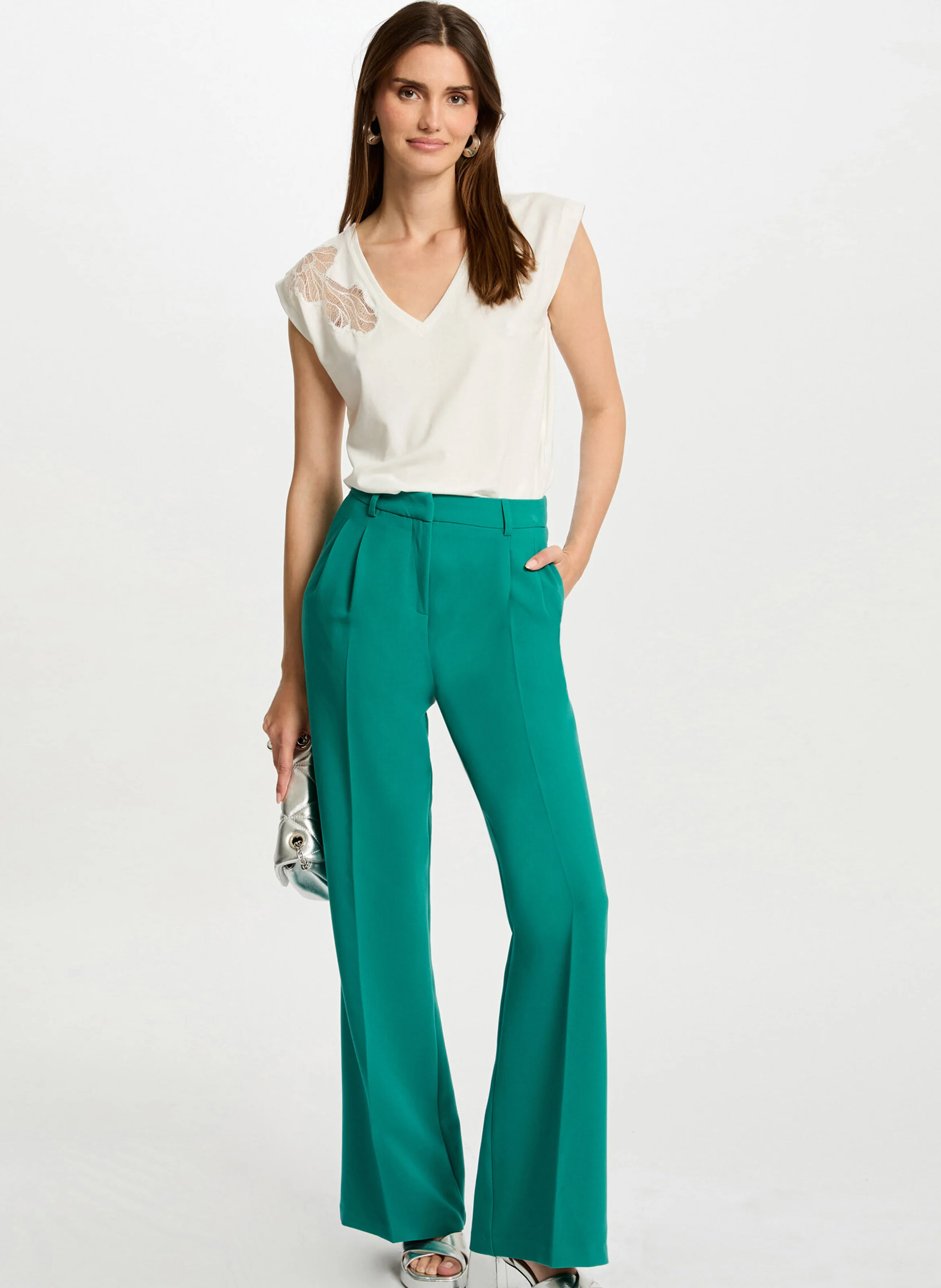 PIANO.F - Pantalon large| Vert