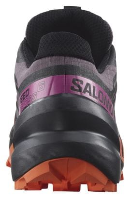 Chaussures de Trail Running Femme Salomon Speedcross 6 GTX Rose Orange Noir