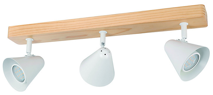 Spot de salle de bain Cauquennes 3 lumières GU10 IP44 6W blanc