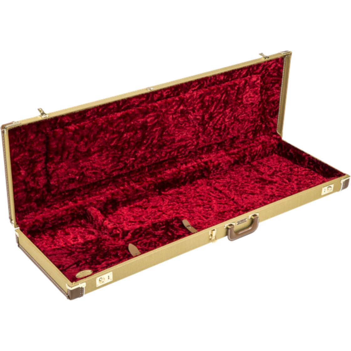 Fender G&G Deluxe Precision Bass Hardshell Case Tweed/Red Poodle koffer voor Precision bas