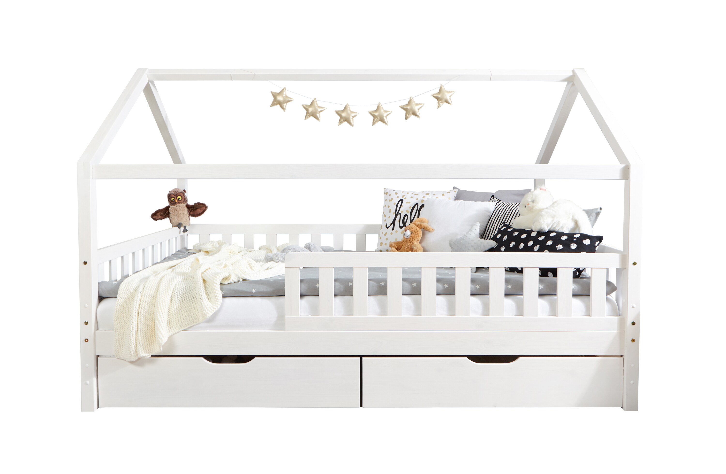 TiCAA Kinderbett Hausbett 