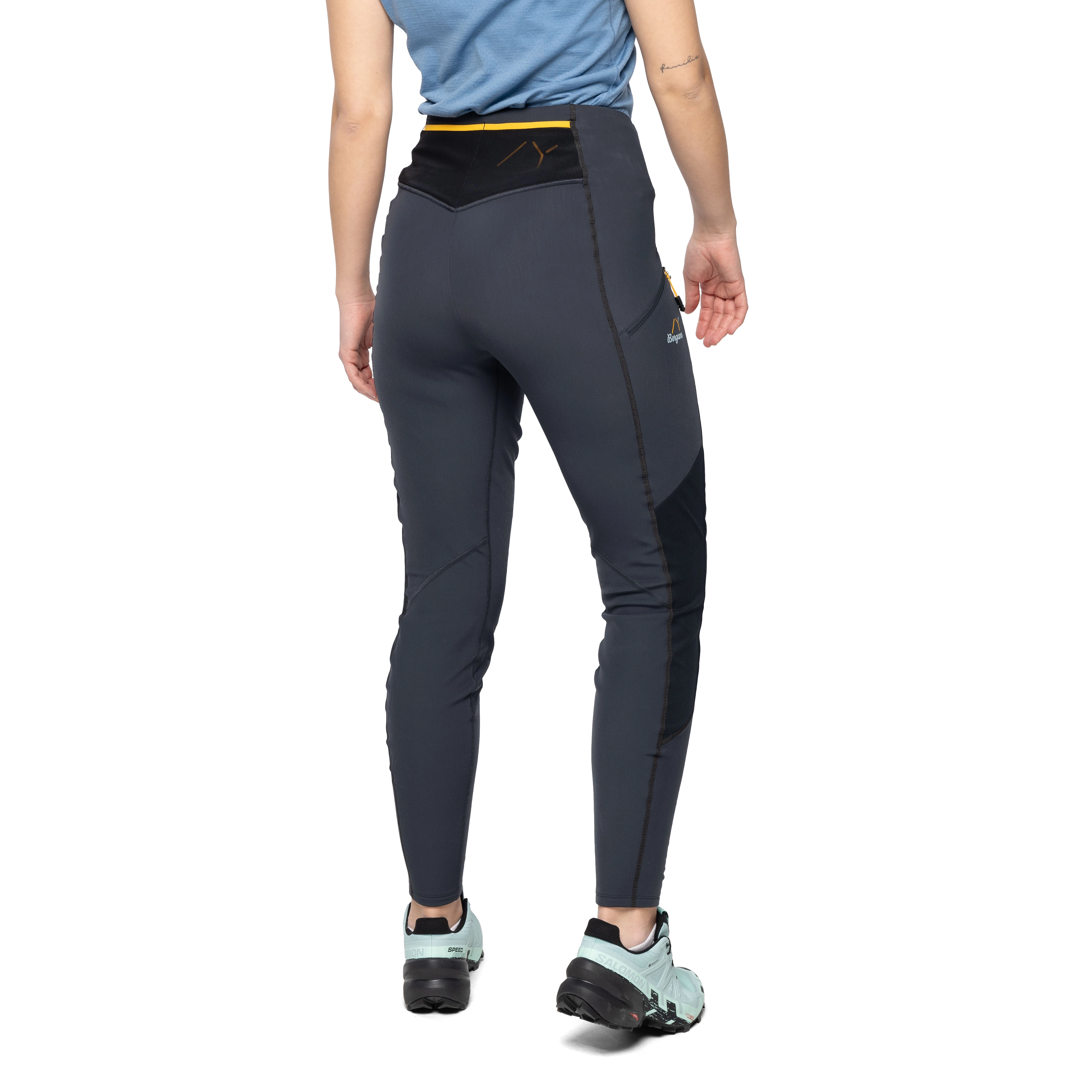 Y LightLine Fast Winter Tights Women Dark Shadow Grey / Black