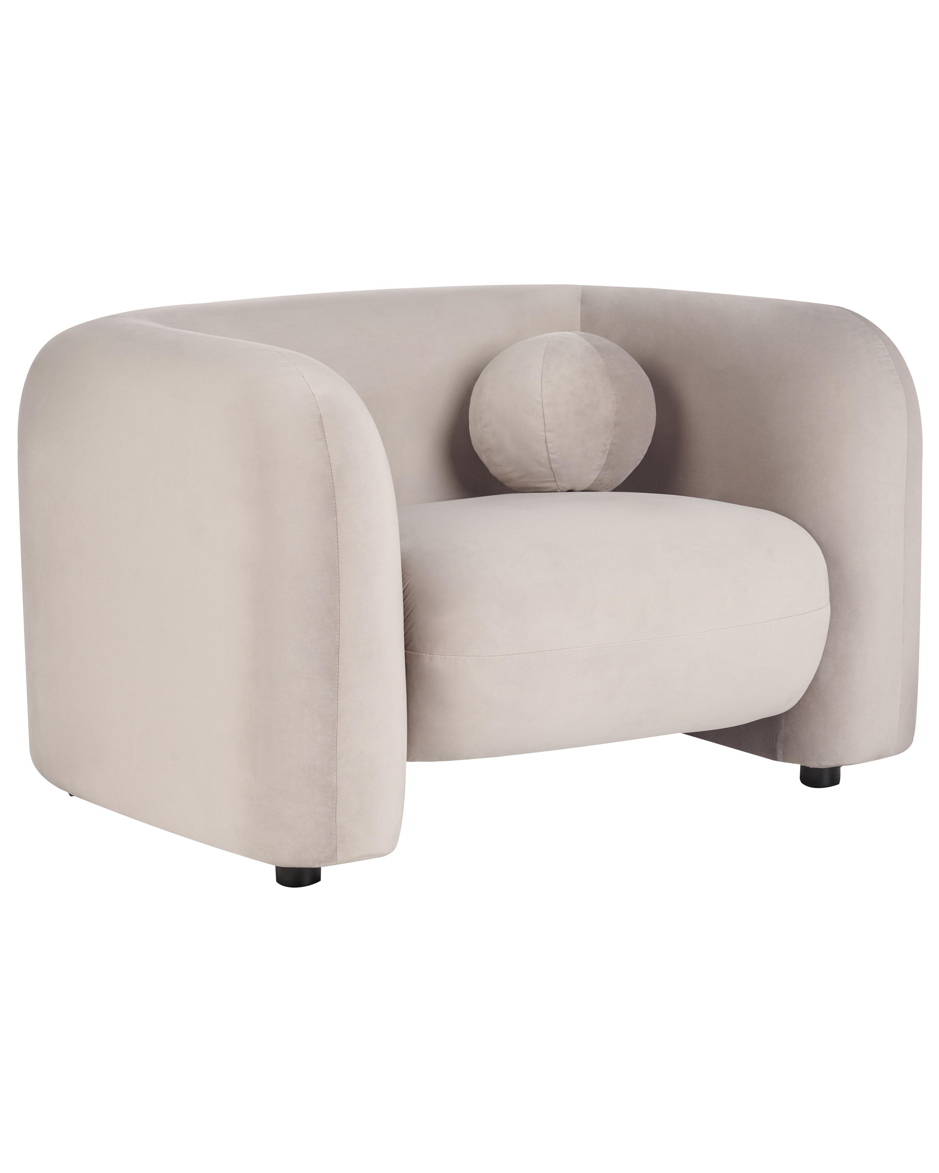 Fauteuil LEIREN Fluweel Taupe