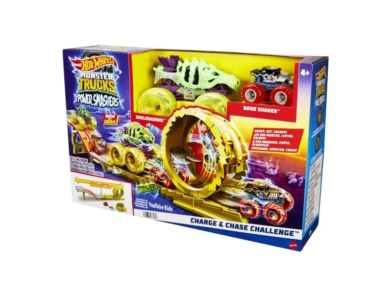 HOT WHEELS - Monster Trucks CHARGE & CHASE CHALLENGE