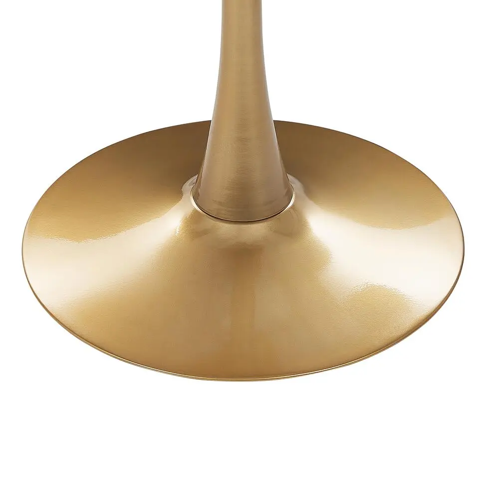 BOCA - Ronde eettafel - Wit/Goud - 90 cm - MDF