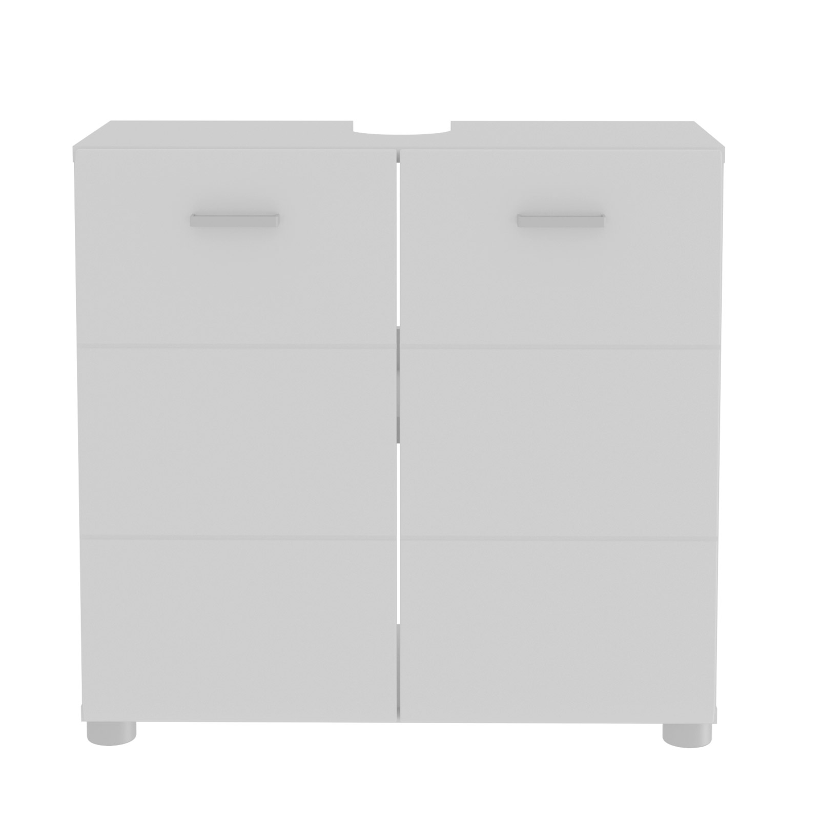Waschbeckenunterschrank - weiß Hochglanz-weiß - 60 cm breit