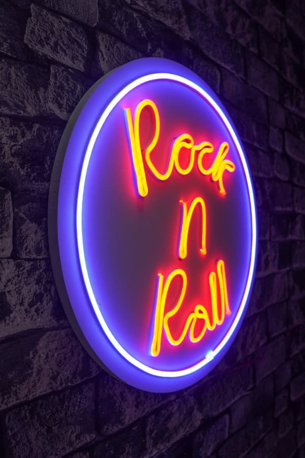 Dekorativ plast LED-belysning Rock n Roll - Flerfarget