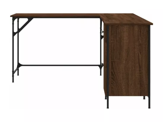 Bureau chêne marron 141x141x75 cm bois d'ingénierie