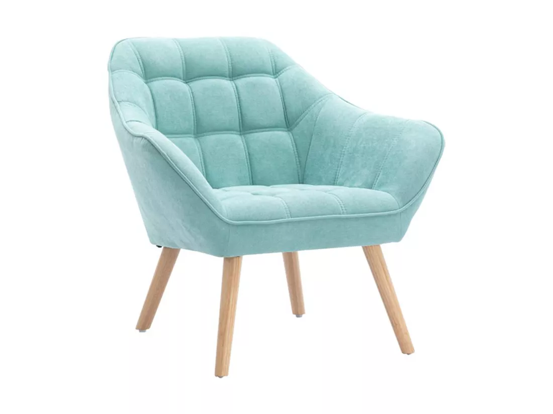Fauteuil en tissu vert d'eau CASERTA