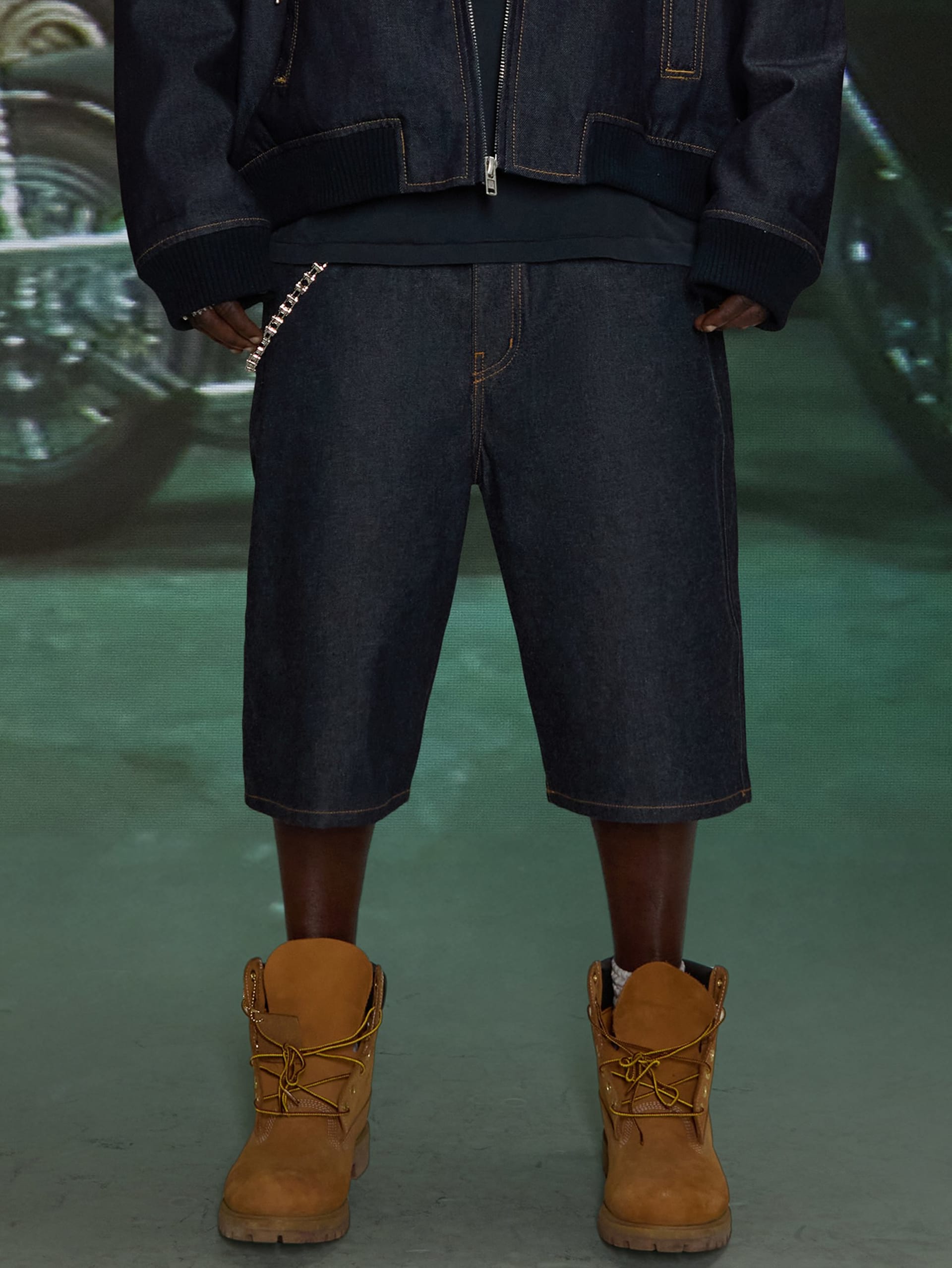 Shorts HARDSTONE em denim cru