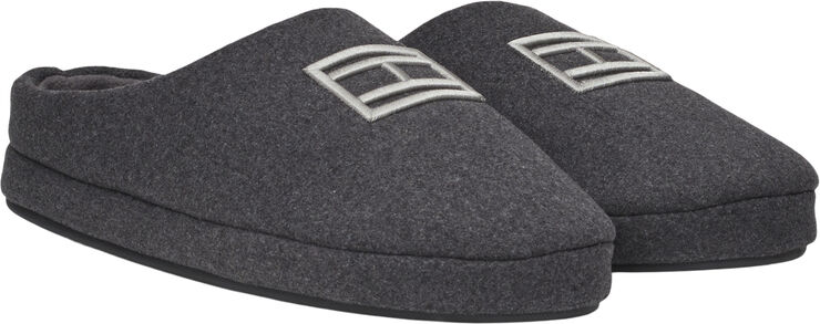 Tommy Hilfiger FLAG WARM FELT HOUSE SHOE Dark ash