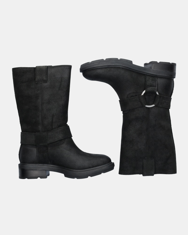 Timberland Tall Pull On Bikerboots  - zwart