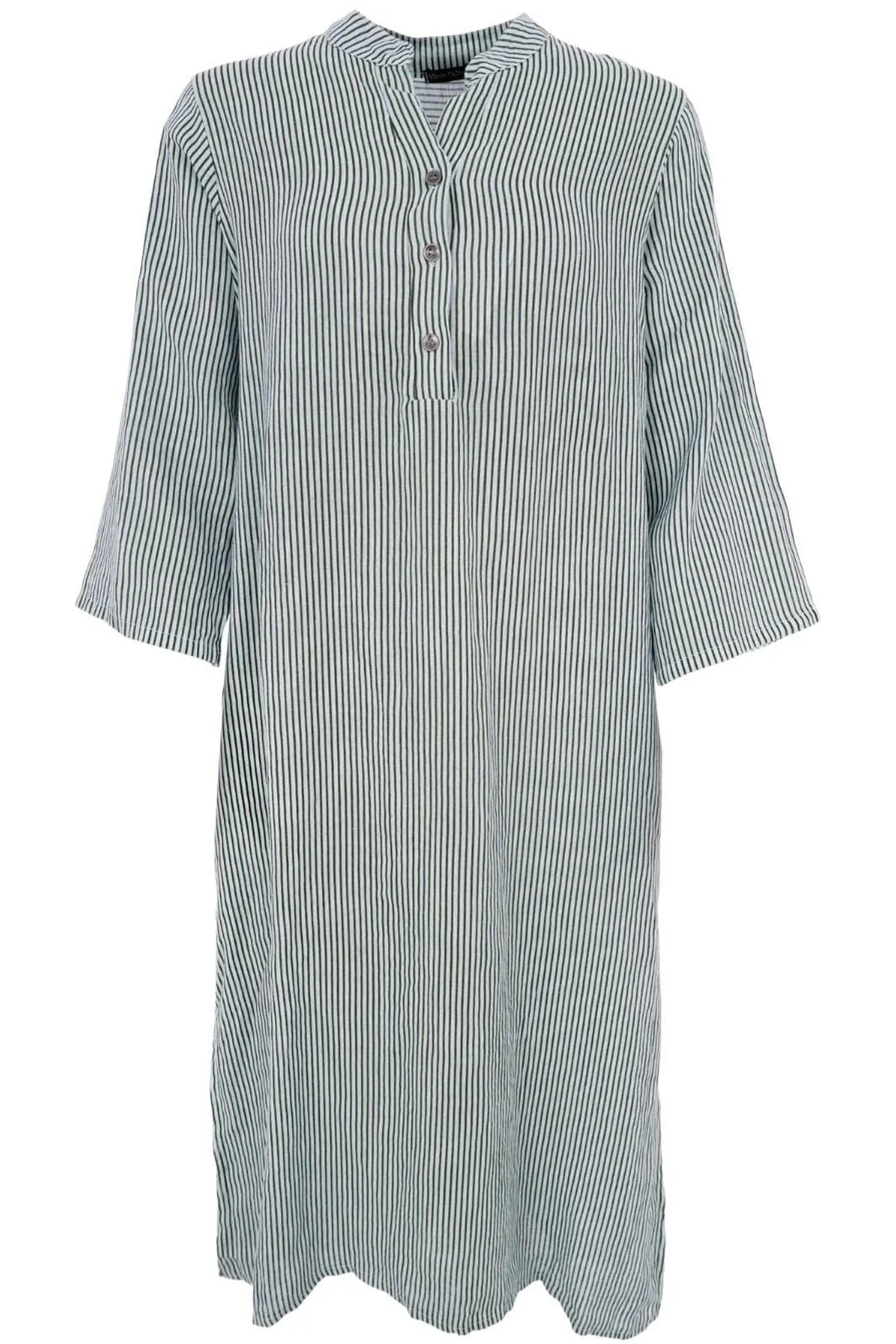 Black Colour Bcmelina Linen Shirt Dress midi safari green