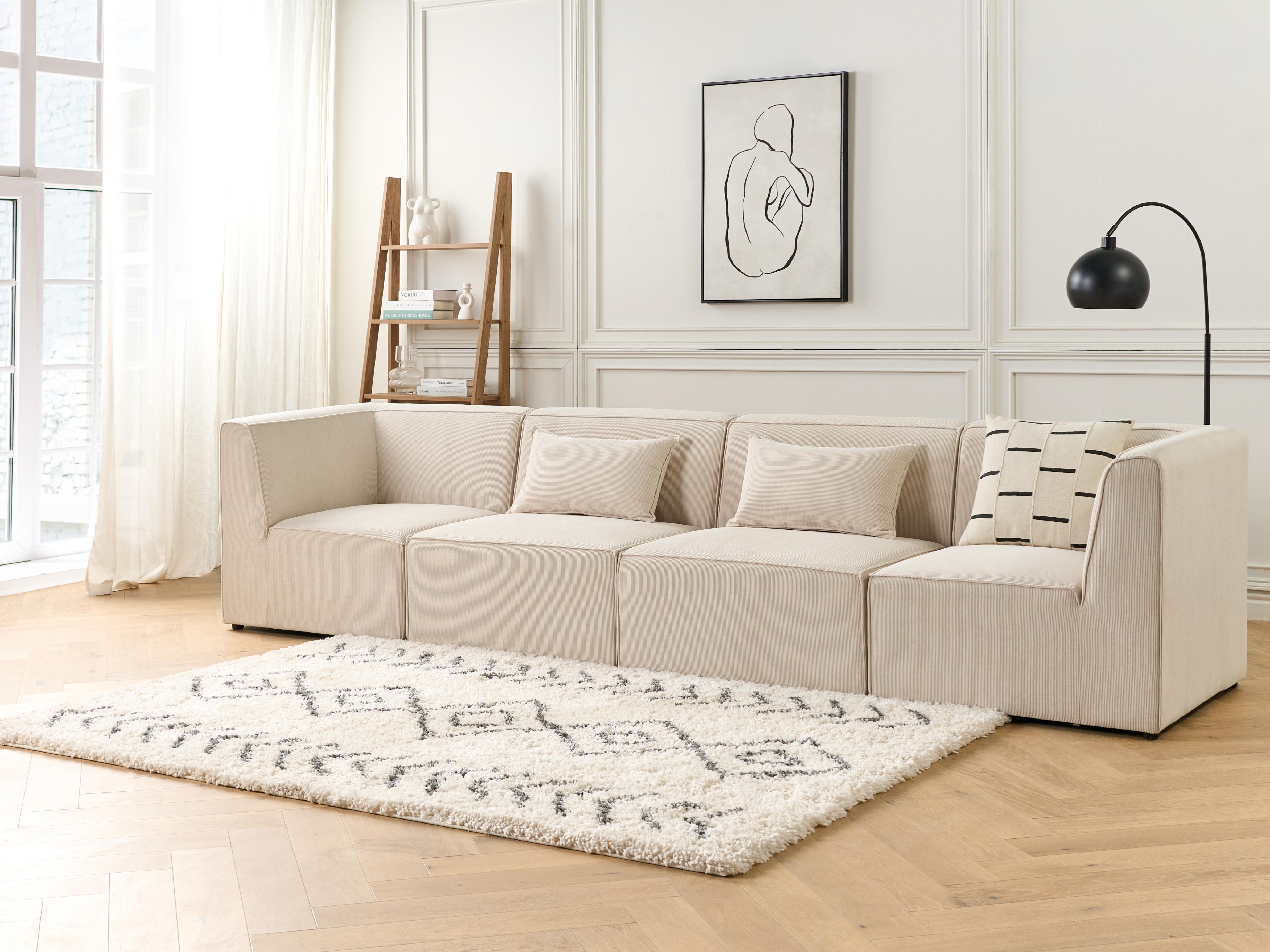Modulaire bank 4-zits LEMVIG Corduroy Lichtbeige