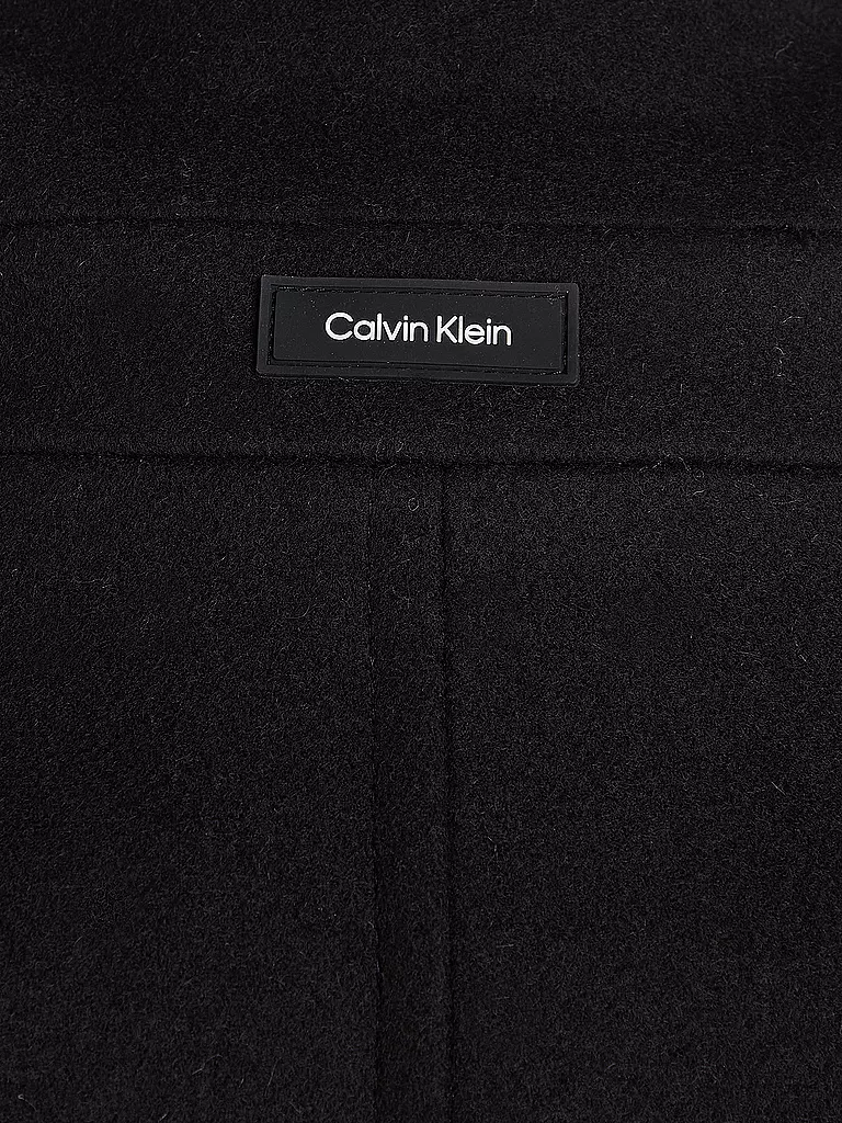 CALVIN KLEIN Wollmantel  schwarz