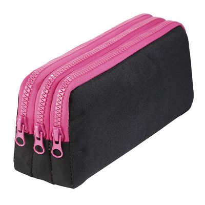 Trousse rectangulaire Pinky Black - 3 compartiments - noir - Viquel