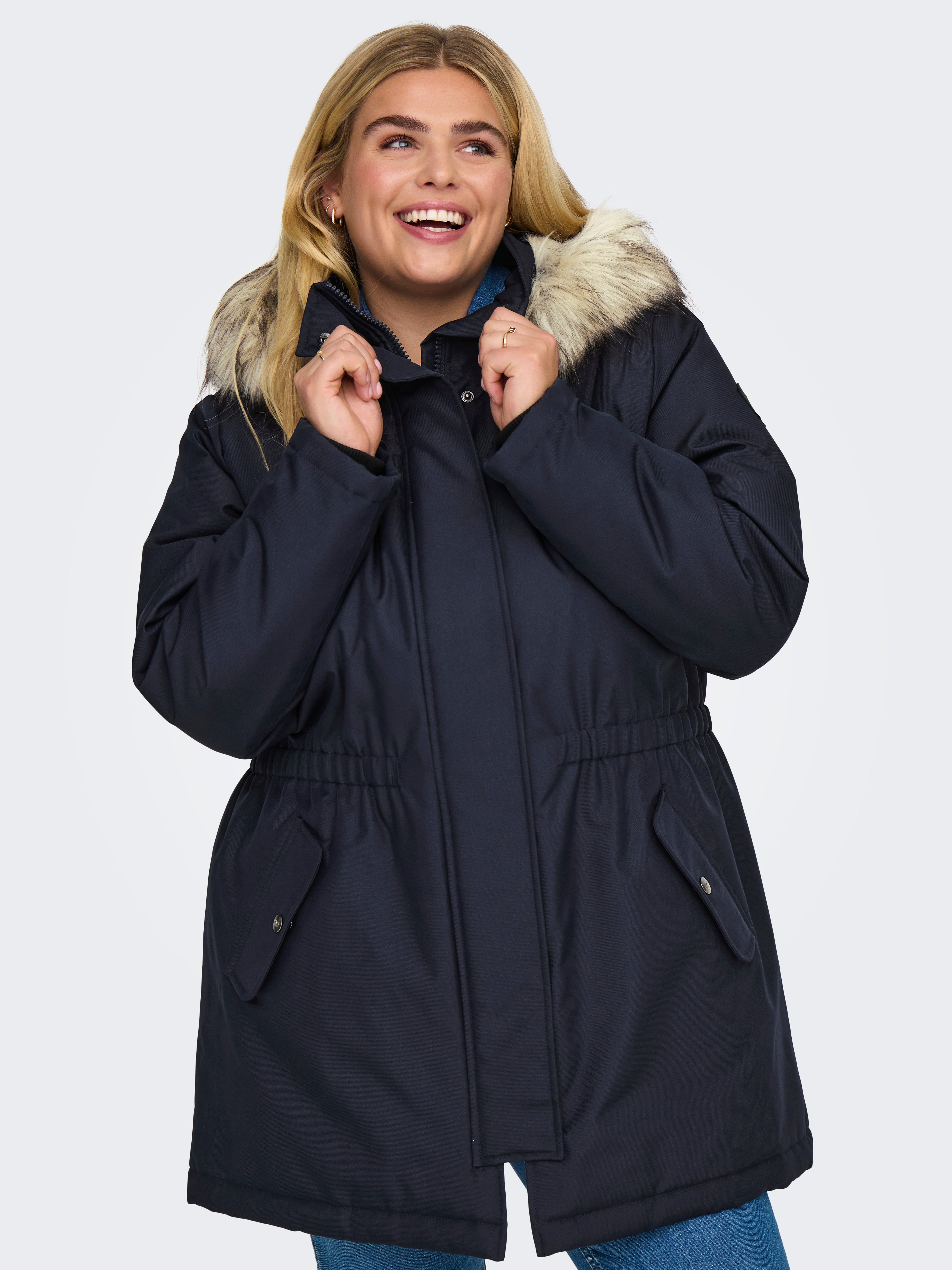 CARIRENA Langer Parka Night Sky