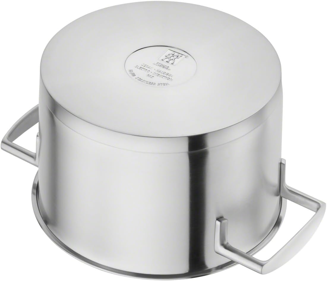 ZWILLING Vitality Kochtopf-Set 5-teilig mit Glas-Deckel, Induktionsgeeignet, Unbeschichtet, Edelstahl, Silber