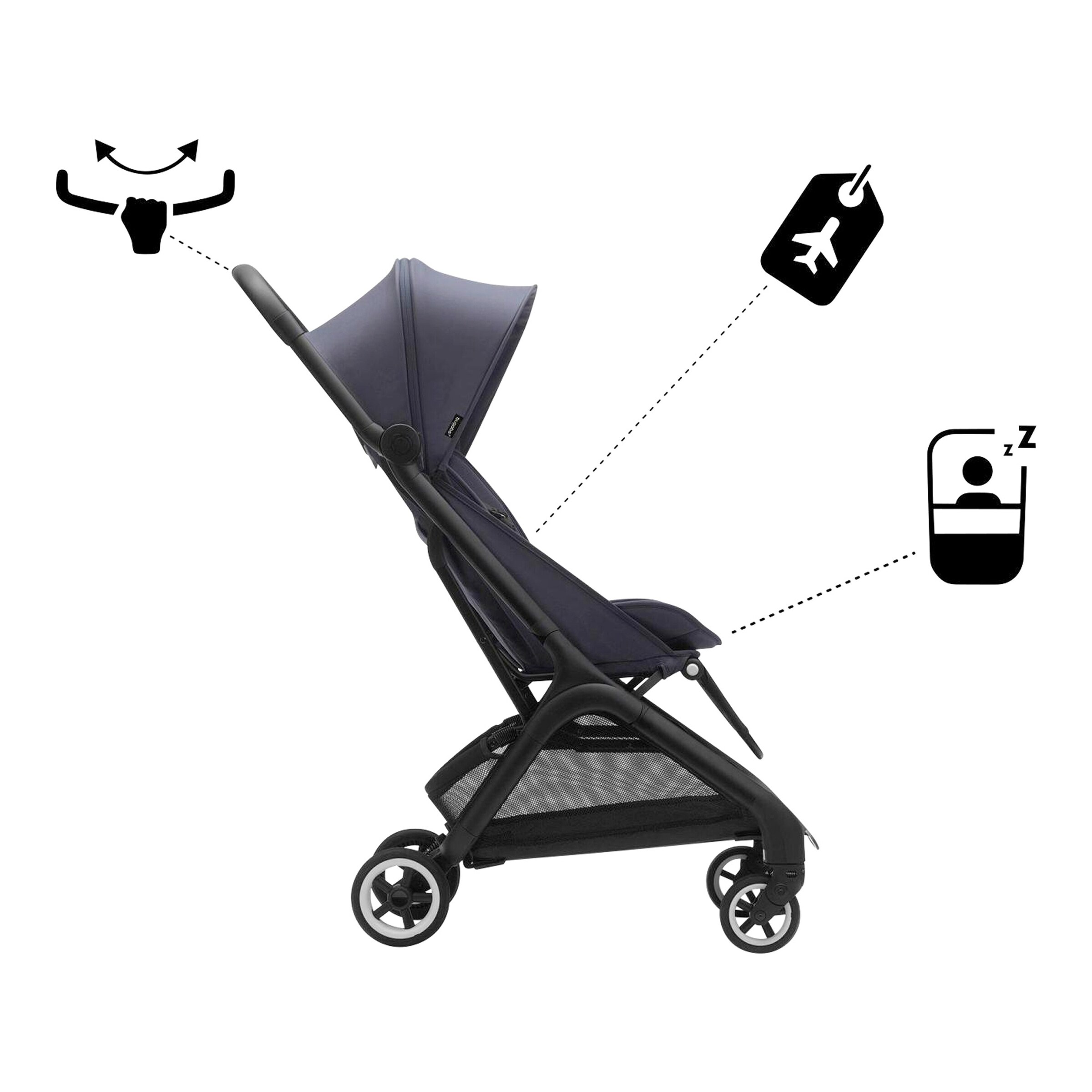 Bugaboo Buggy Butterfly black / stormy blue