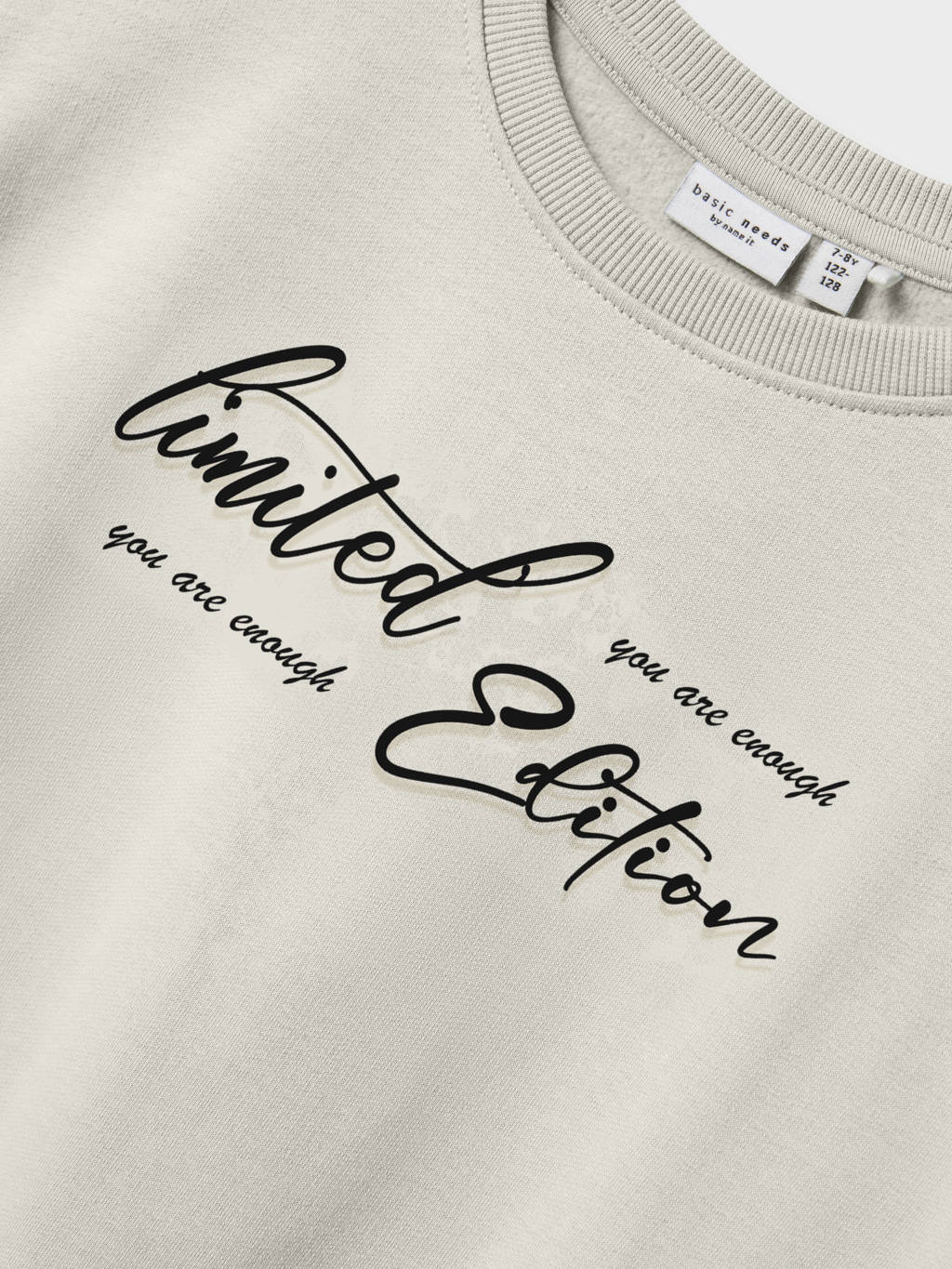 NAME IT sweater NKFVILOUI met printopdruk ecru