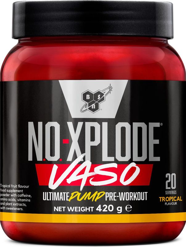 BSN - N.O.-Xplode Vaso - Pump Pre-Workout - Tropical - 20 servings - 420 gram