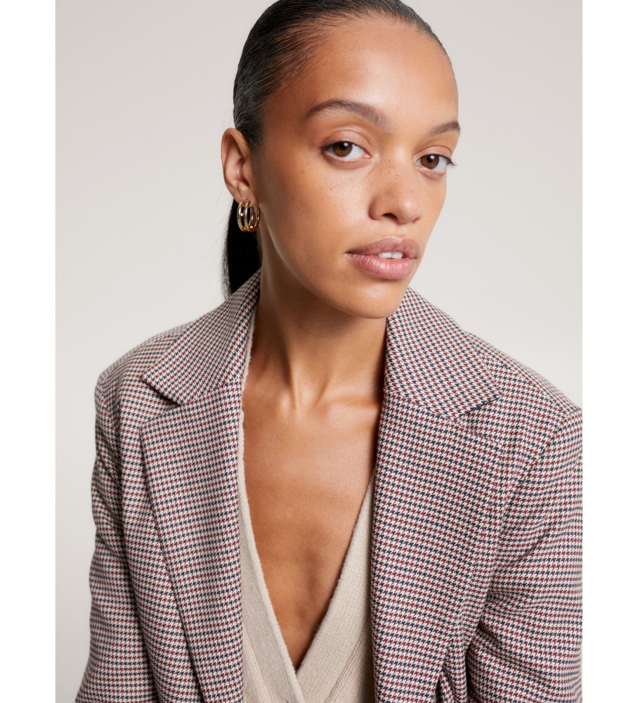 Blazer xadrez bege Tommy Hilfiger