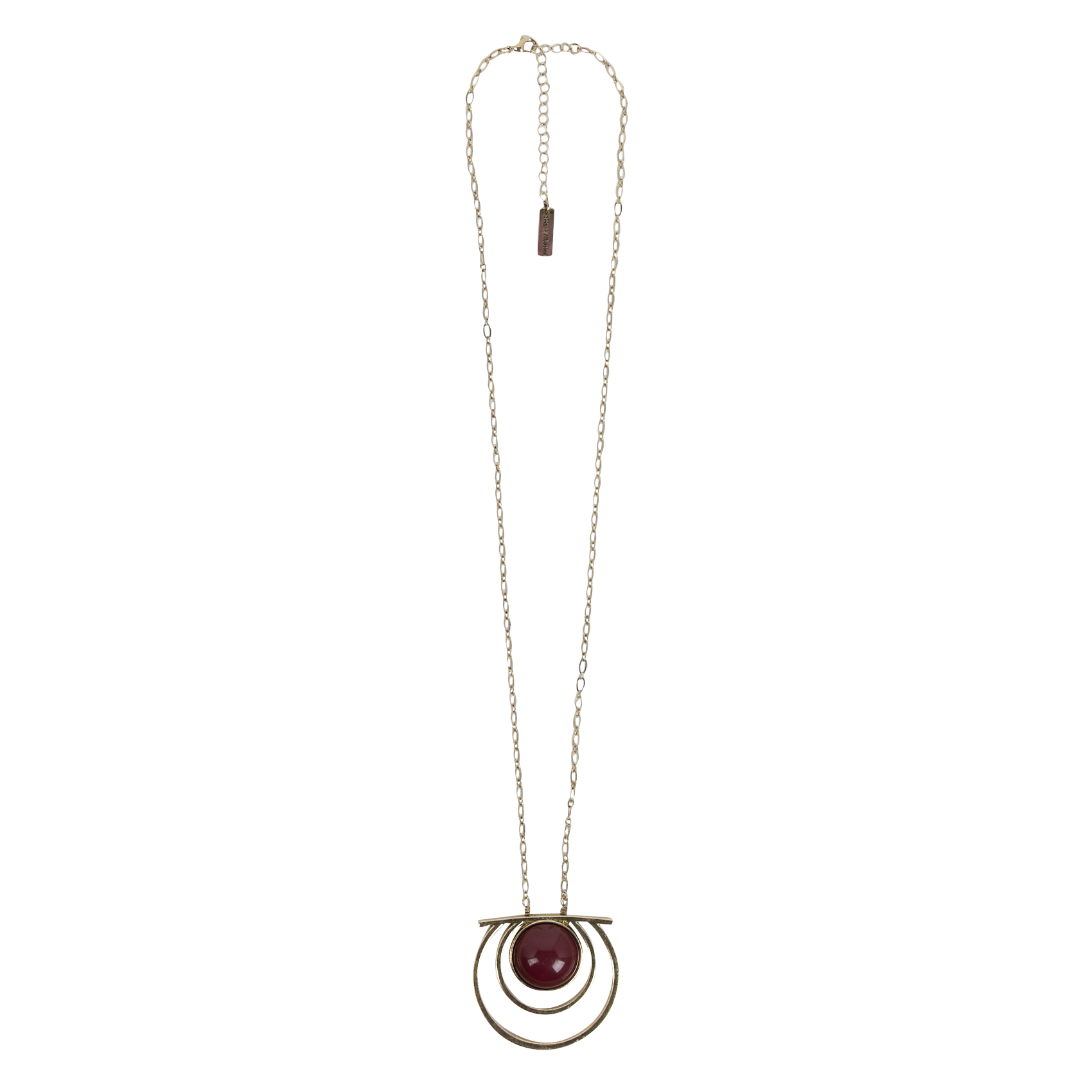 Collier long en laiton | Gris