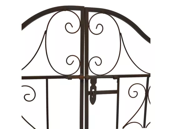 Arche/Portillon à rosiers jardin métal marron L.199 x l.40 x Ht.230 cm