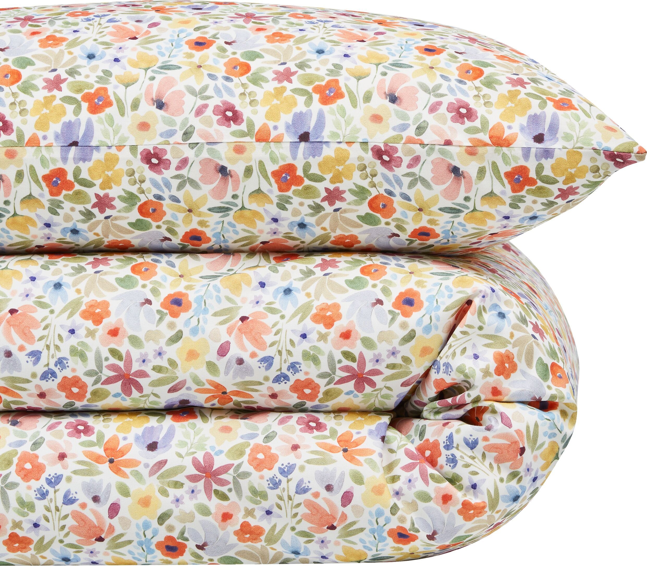 FLORES Satin-Duvetbezug - Multicolor / Duvetbezug - 160 x 210 cm