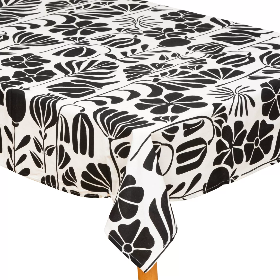 Nappe rectangulaire coton (150 x 250 cm) Twist Noire