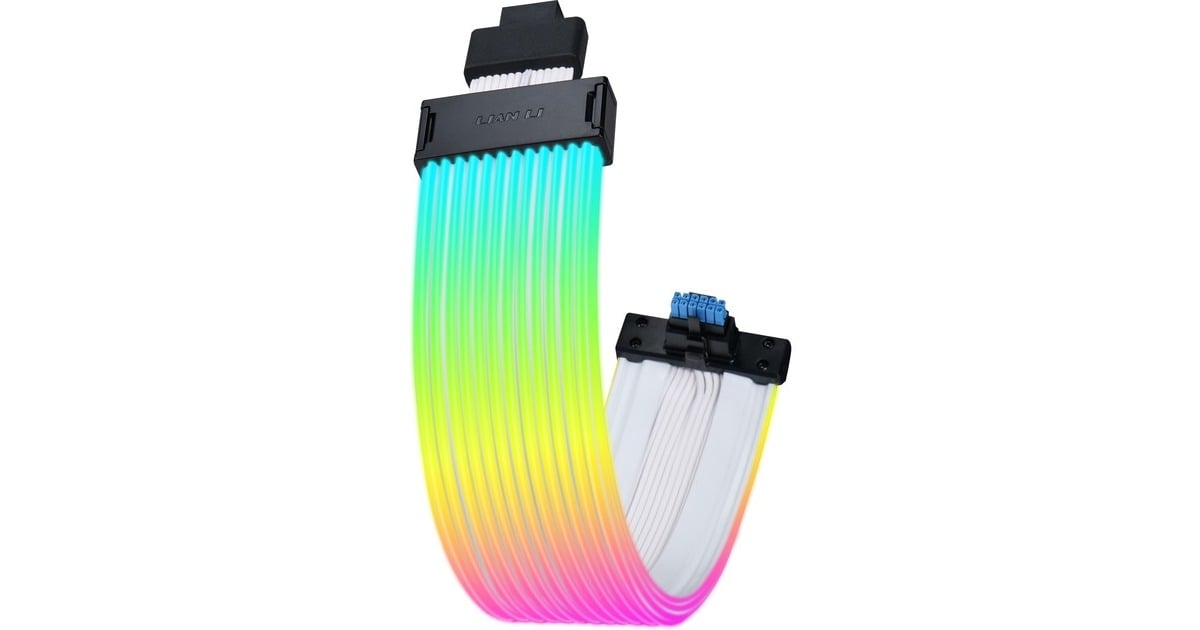 Lian LiStrimer Wireless PW16-121W - 12V-2x6 Wide GPU verlengkabel  (0,34 meter, RGB leds)