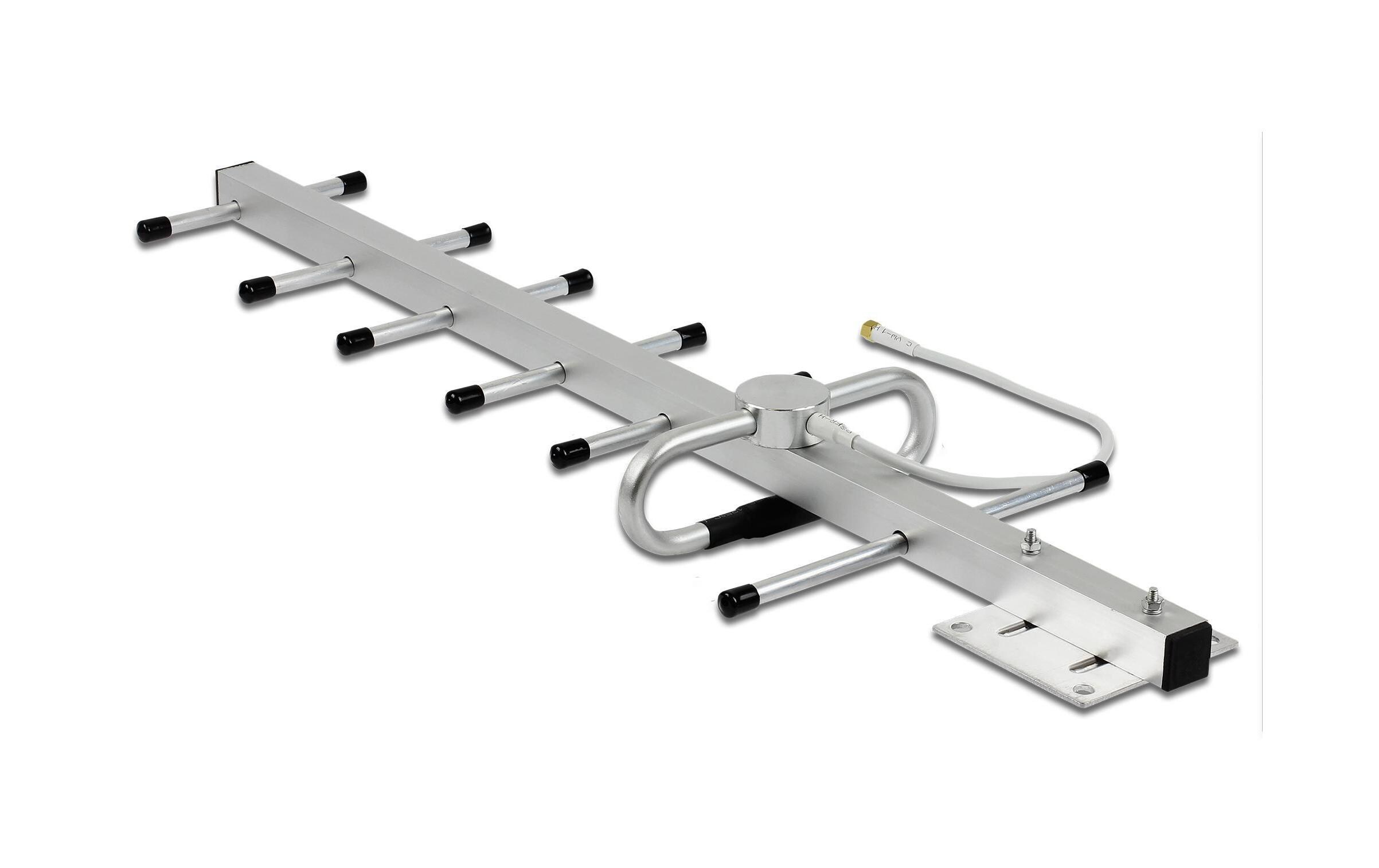 Antenne 12569 SMA 10 dBi RichtstrahlDelock LPWAN 806 - 896 MHz Yagi Antenne SMA Stecker 10 dBi starr direktional Wand- und Mastmontage outdoor