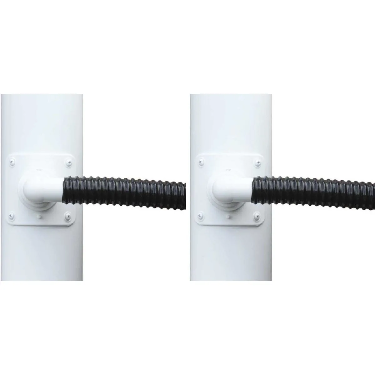 Optimo Collecteur d'eau blanc 80 mm (lot de 2) - Circulaire