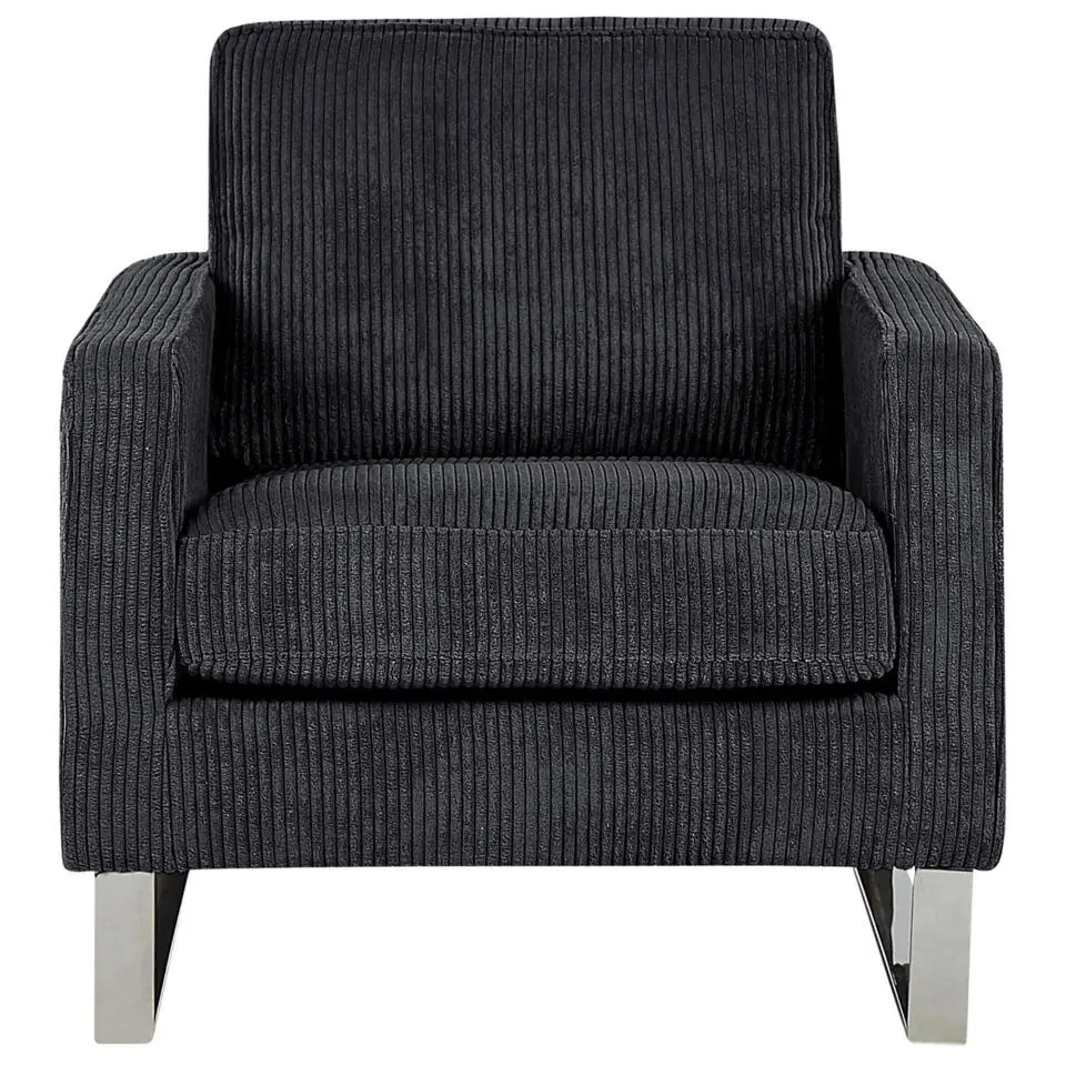 VIND - Fauteuil - Zwart - Corduroy