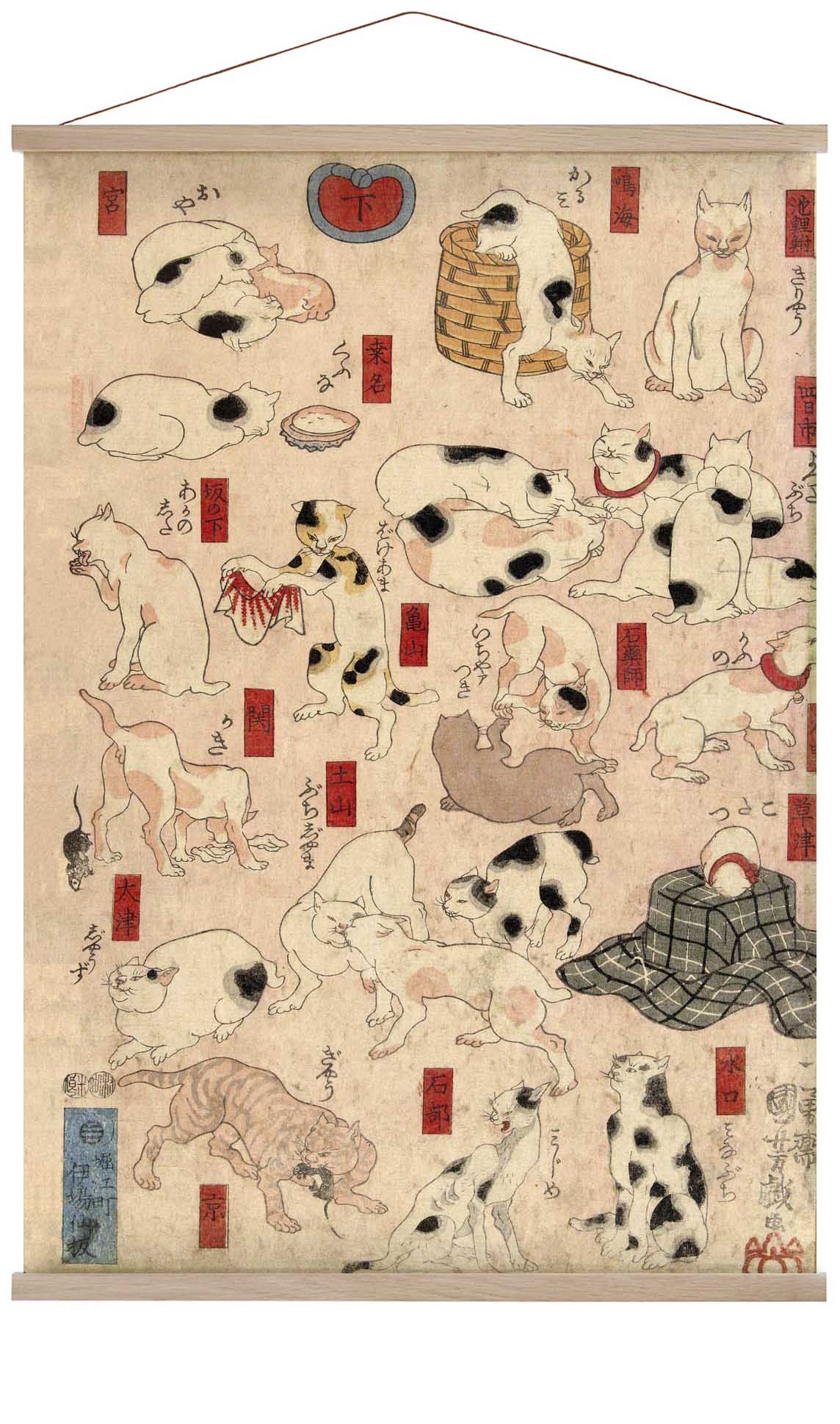 Die Katzen von Tokaido von Kuniyoshi