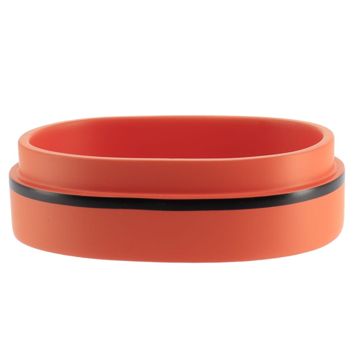 PORTE SAVON POLYRESINE OVAL TERRE DE SIENNE NOIR